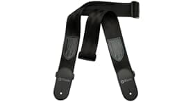 John Petrucci Nylon Guitar Strap with Leather Ends Black / Red