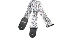 Steve Vai Print - Art Guitar Strap White