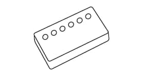 Humbucking Pickup Cover Unplated