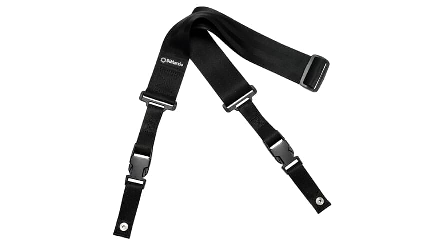 2 Inch Nylon ClipLock Guitar Strap Black Extra Short