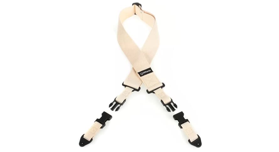 Cotton ClipLock Guitar Strap Natural Extra Short