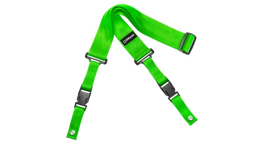 2 Inch Nylon ClipLock Guitar Strap Green