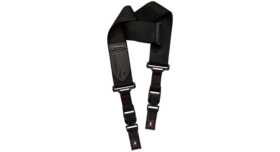 John Petrucci Nylon ClipLock Guitar Strap Black / Red Custom Lenght