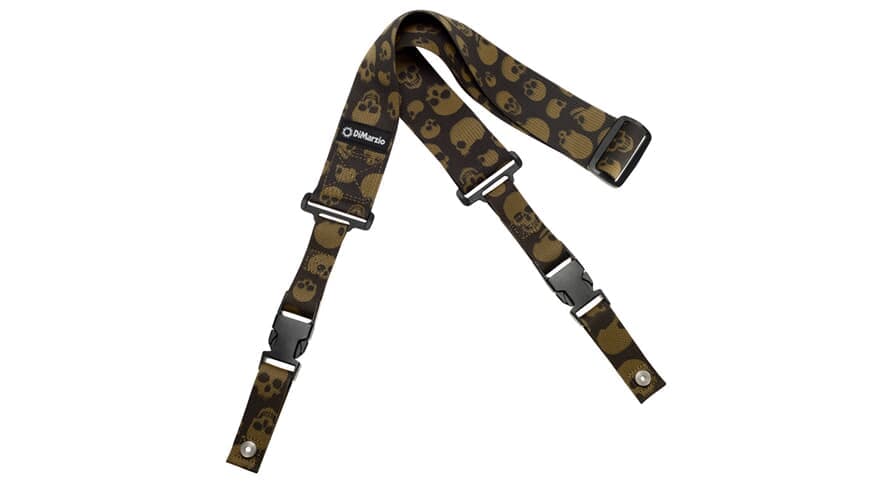 Cordura ClipLock Guitar Strap Camo Skulls