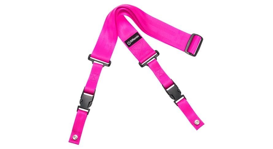 2 Inch Nylon ClipLock Guitar Strap Pink
