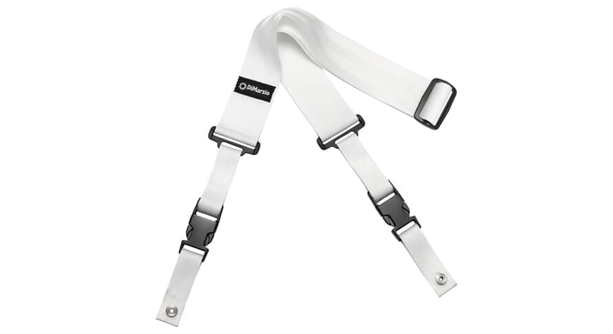 2 Inch Nylon ClipLock Guitar Strap White