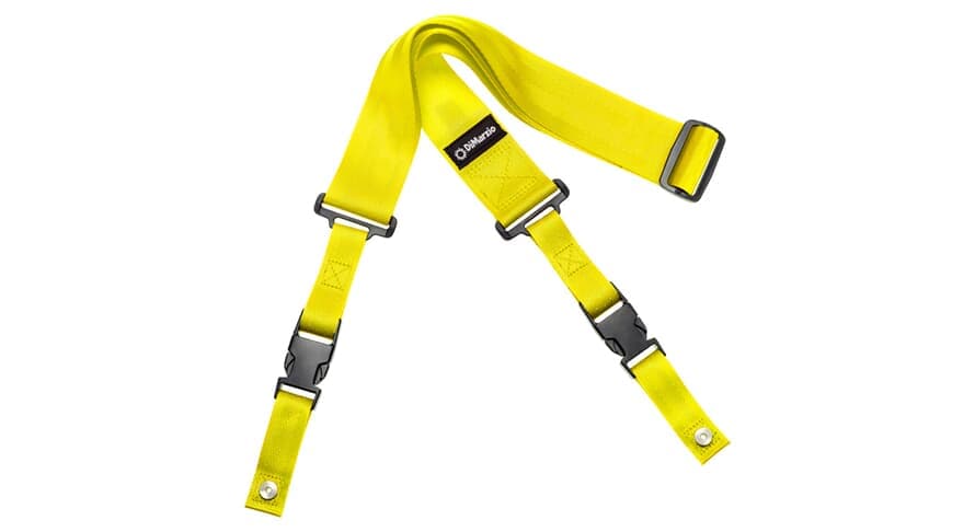 2 Inch Nylon ClipLock Guitar Strap Yellow