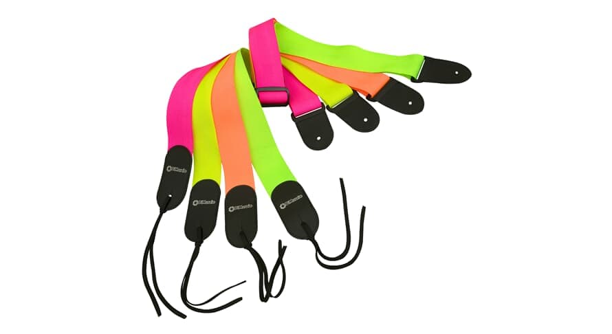 Nylon Seatbelt Guitar Strap Neon Pink