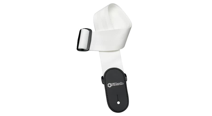 Nylon Seatbelt Guitar Strap White