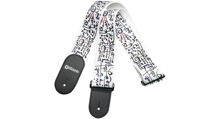 Steve Vai Print - Art Guitar Strap White