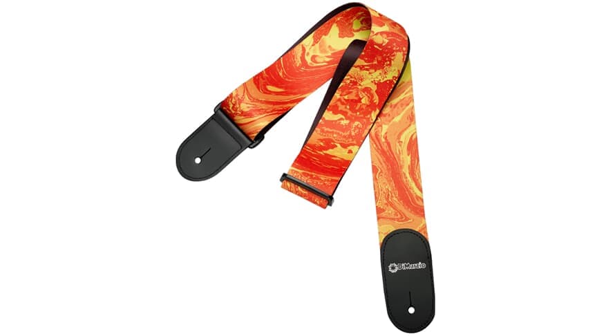 Steve Vai Print - Orange Universe Guitar Strap
