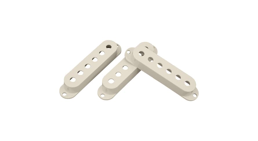 Strat Pickup Covers Aged White