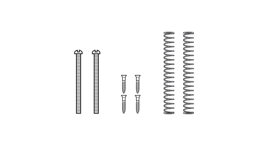 Humbucking Mounting Hardware Kit - Bridge Position Gold